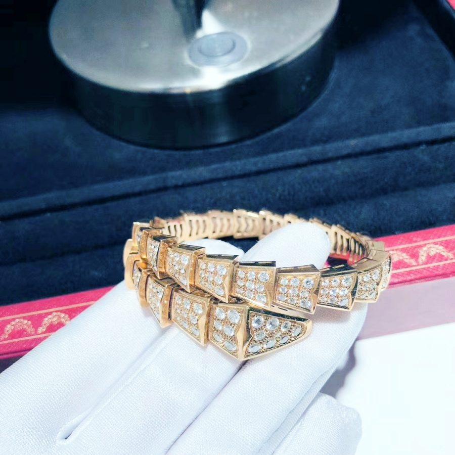 [Eternal Jewelry]SERPENTI BRACELET 8MM PINK GOLD DIAMOND