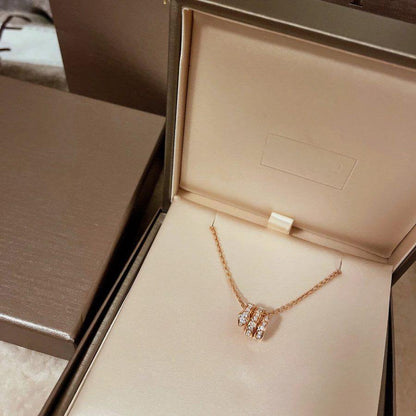 [Eternal Jewelry]SERPENTI PINK GOLD NECKLACE DOUBLE RING DIAMOND