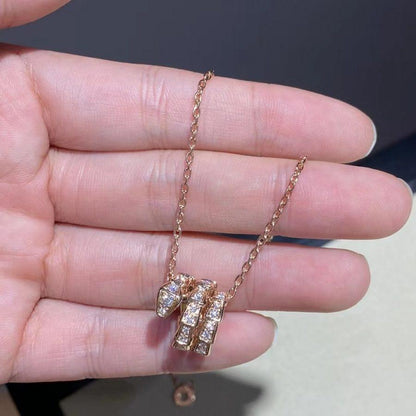 [Eternal Jewelry]SERPENTI PINK GOLD NECKLACE DOUBLE RING DIAMOND