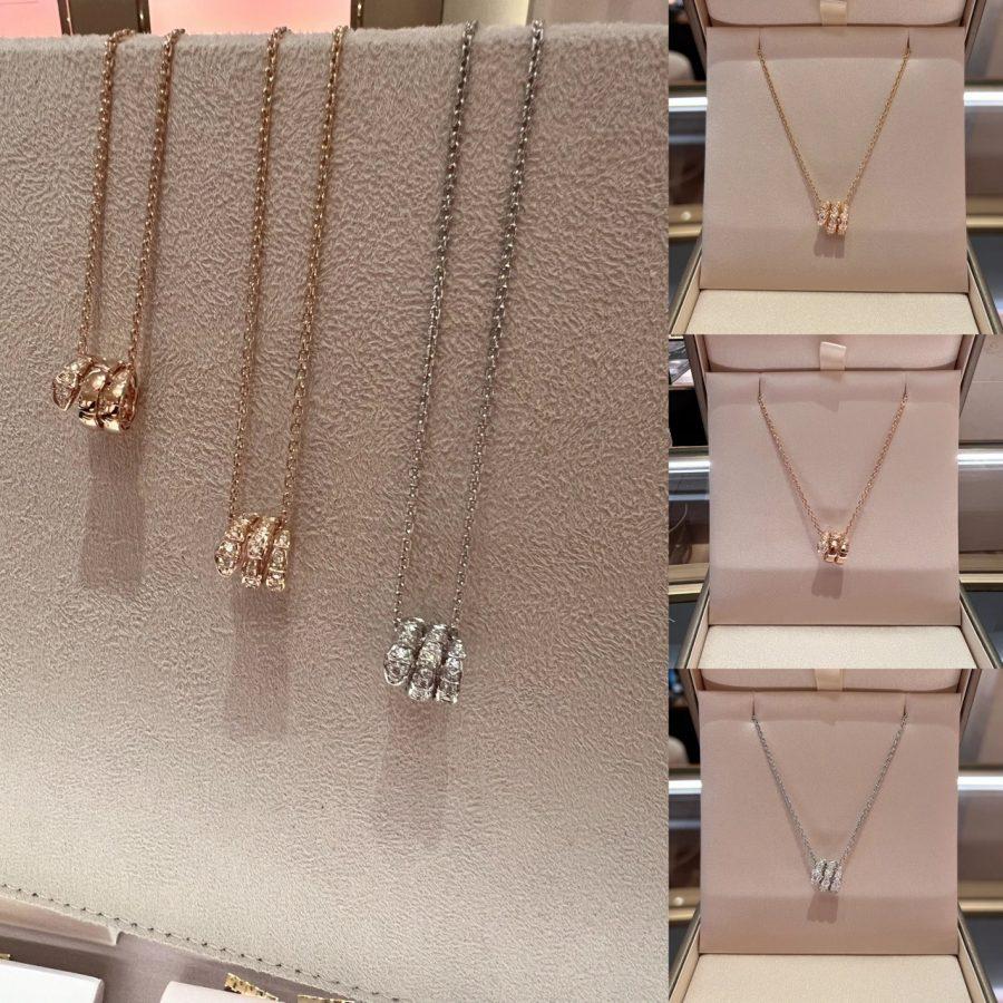 [Eternal Jewelry]SERPENTI  NECKLACE DOUBLE RING DIAMOND