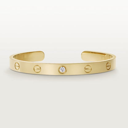 [Eternal Jewelry]LOVE BRACELET 6.1MM 1 DIAMOND OPEN CUFF