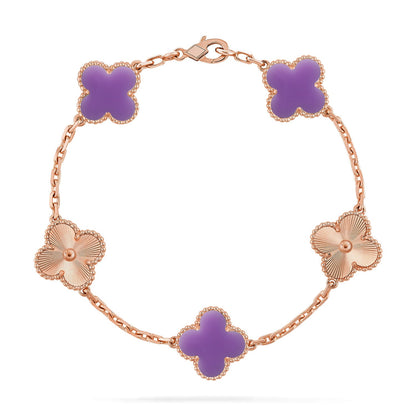 [Eternal Jewelry]CLOVER 5 MOTIF LIGHT PURPLE BRACELET COLLECTION
