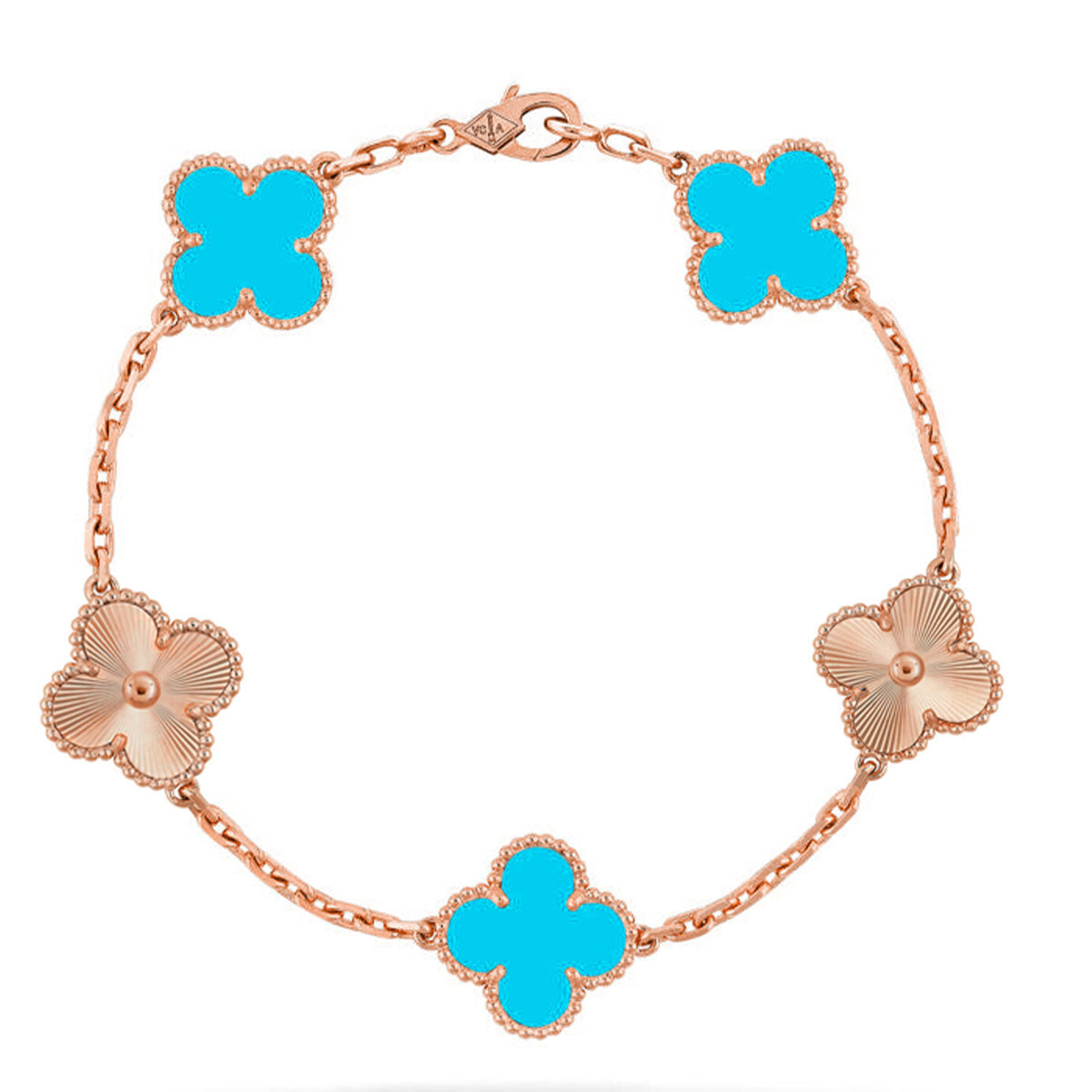 [Eternal Jewelry] CLOVER 5 MOTIF TURQUOISE BRACELET COLLECTION