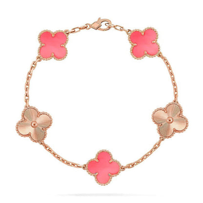 [Eternal Jewelry] CLOVER 5 MOTIFS  PINK MOP BRACELET COLLECTION