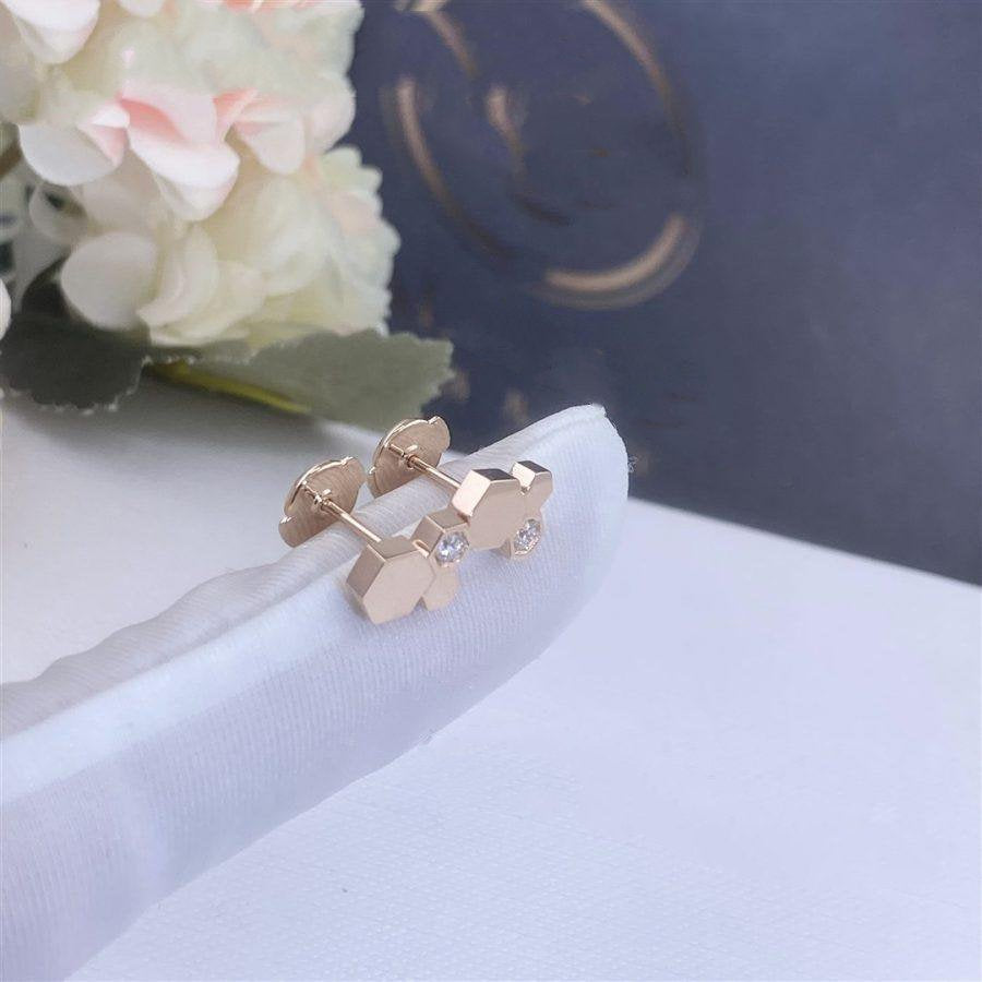 [Eternal Jewelry]BEE LOVE PINK GOLD DIAMOND EARRINGS