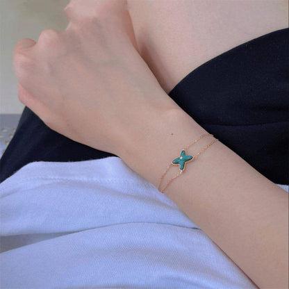 [Eternal Jewelry]JEUX BRACELET MALACHITE PINK GOLD 1 DIAMOND