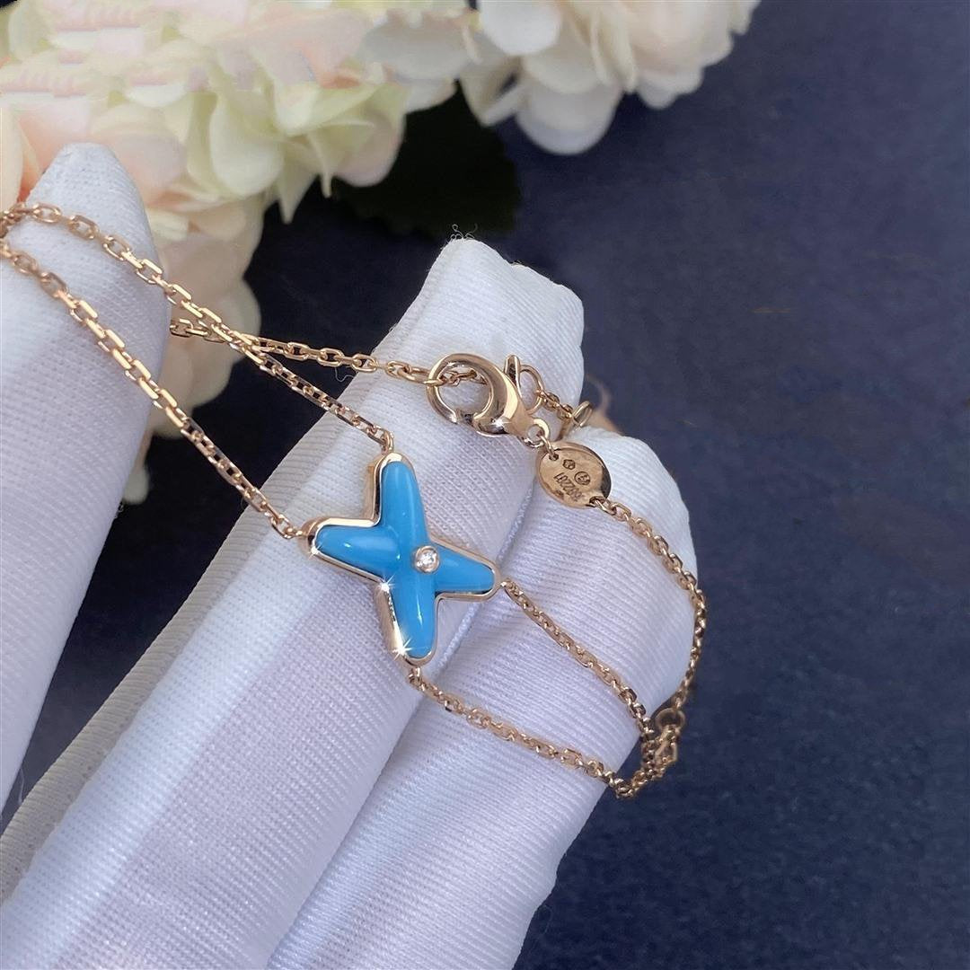 [Eternal Jewelry]JEUX BRACELET TURQUOISE PINK GOLD 1 DIAMOND