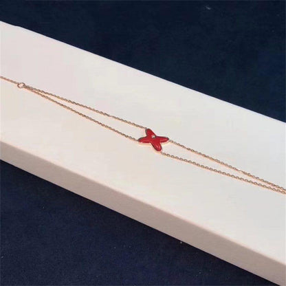 [Eternal Jewelry]JEUX BRACELET CARNELIAN PINK GOLD 1 DIAMOND