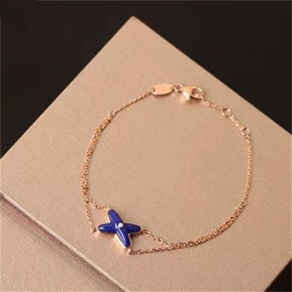 [Eternal Jewelry]Hollow Design Four-Leaf Clover Flower Shape Ring
