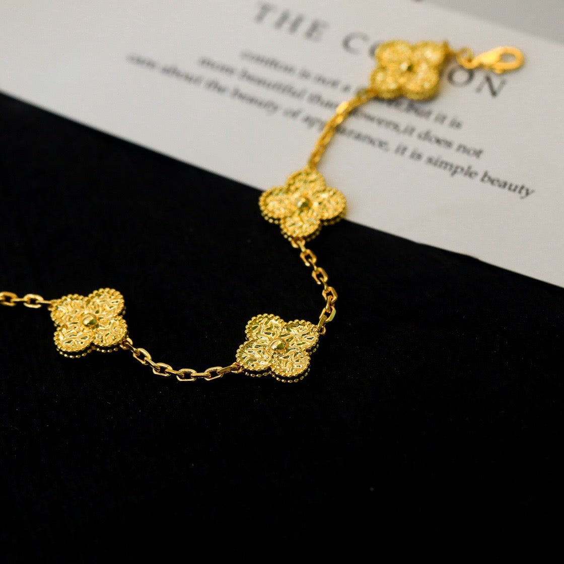 [Eternal Jewelry]CLOVER 5 MOTIFS BRONZING BRACELET