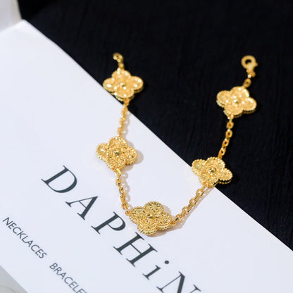 [Eternal Jewelry]CLOVER 5 MOTIFS BRONZING BRACELET
