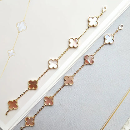 [Eternal Jewelry]CLOVER 5 PINK MOP BRACELET