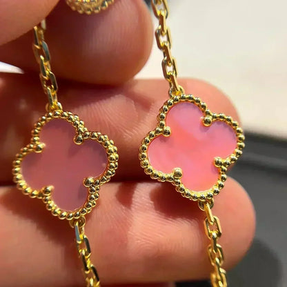 [Eternal Jewelry] CLOVER 5 MOTIFS  PINK MOP BRACELET COLLECTION
