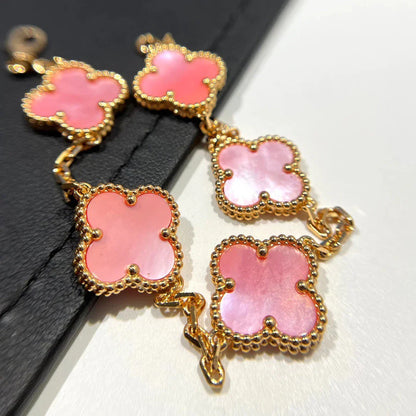 [Eternal Jewelry] CLOVER 5 MOTIFS  PINK MOP BRACELET COLLECTION