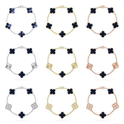 [Eternal Jewelry] CLOVER 5 MOTIF ONYXS BRACELET COLLECTION