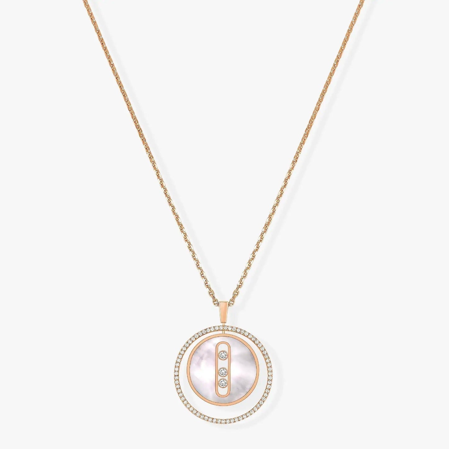 [Eternal jewelry]LUCKY MOVE MM NACRE BLANCHE DIAMOND NECKLACE