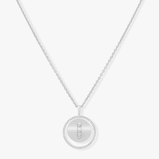 [Eternal jewelry]LUCKY MOVE MM SILVER DIAMOND NECKLACE