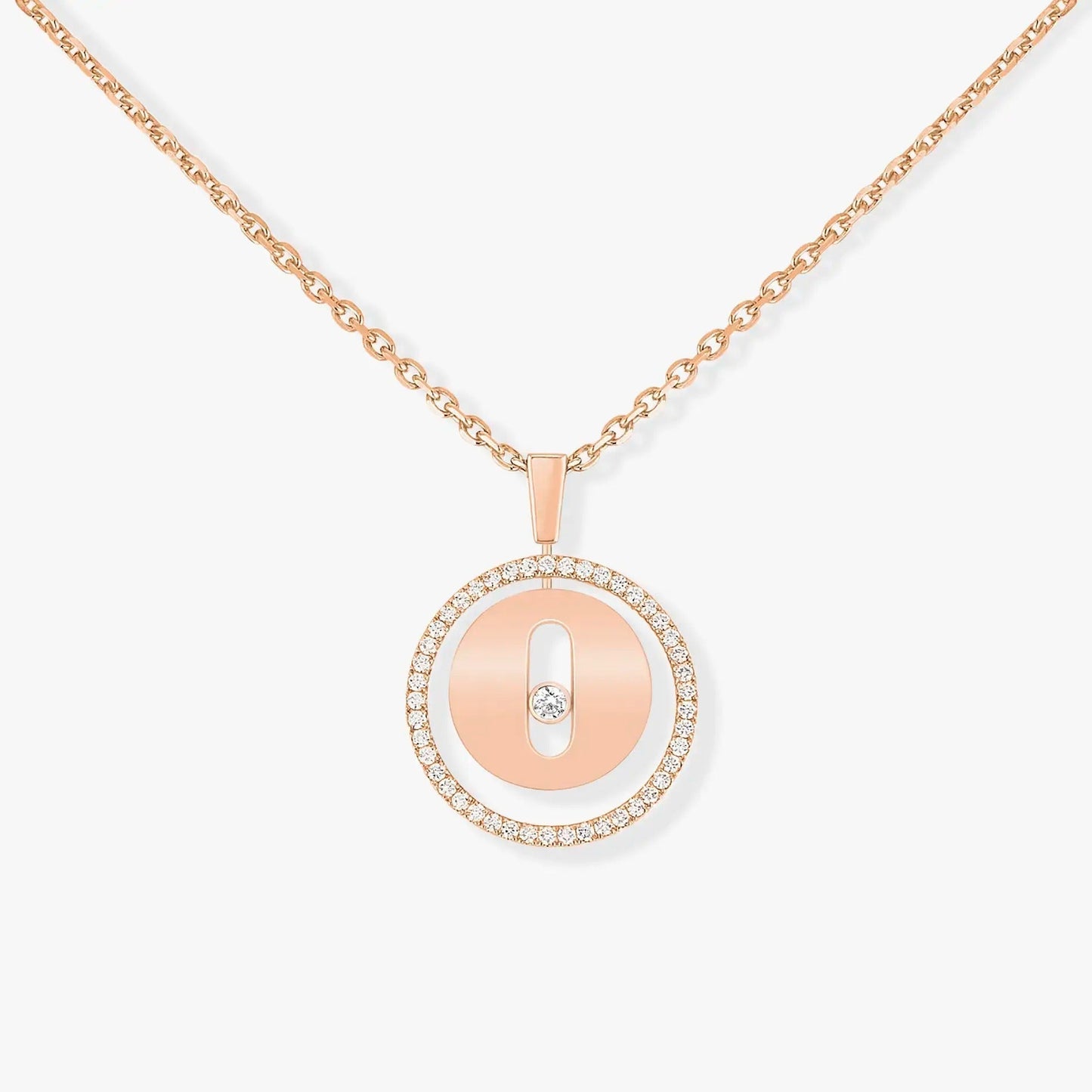 [Eternal jewelry]LUCKY MOVE PM NECKLACE PINK GOLD DIAMOND