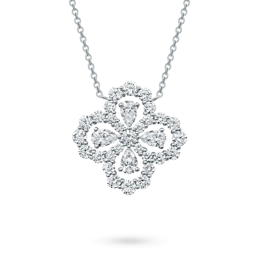[Eternal Jewelry]LOOP NECKLACE FULL MOTIF DIAMOND 16MM MULTIPLE COLORS
