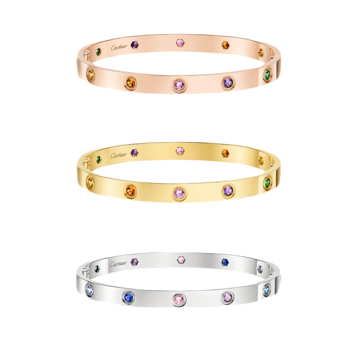 [Eternal jewelry]2026 RAINBOW LOVE BRACELET 6.1MM  10 DIAMONDS