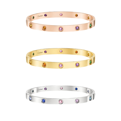 [Eternal jewelry]2026 RAINBOW LOVE BRACELET 6.1MM  10 DIAMONDS