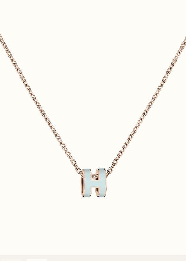 [Eternal Jewelry]POP H LIGHT BLUE NECKLACE