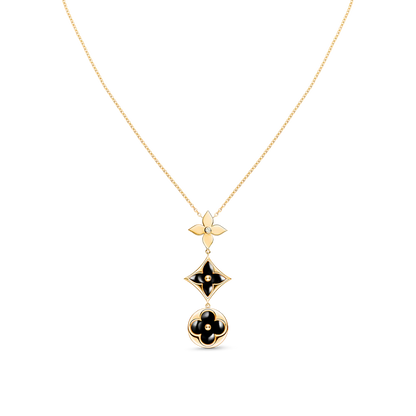 [Eternal Jewelry]STAR AND SUN ONYX PINK GOLD NECKLACE