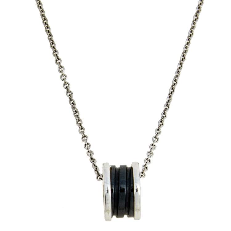 [Eternal Jewelry]ZERO 1 BLACK CERAMIC SILVER NECKLACE