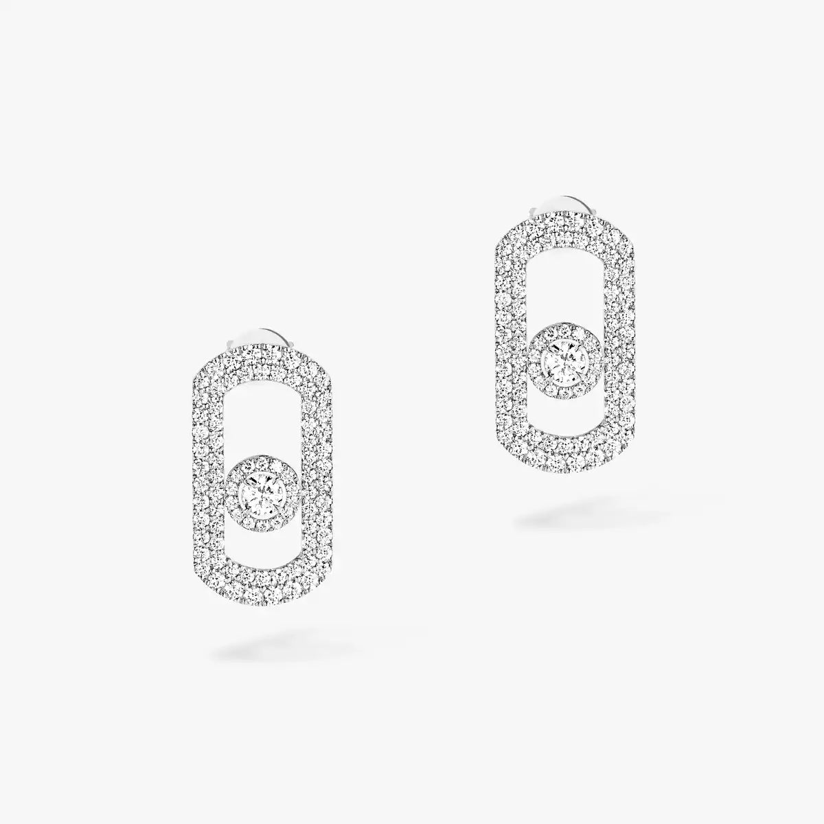 [Eternal jewelry]So Move Pave_-Set Diamond Earrings in Silver