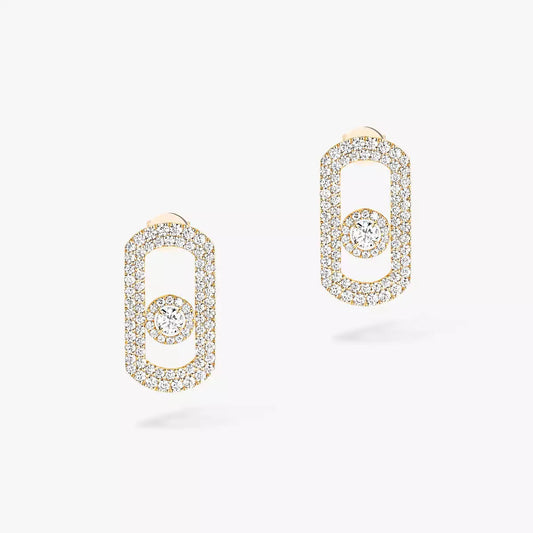 [Eternal jewelry]So Move Pave_-Set Diamond Earrings in Silver
