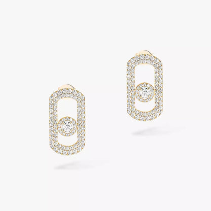 [Eternal jewelry]So Move Pave_-Set Diamond Earrings in Silver