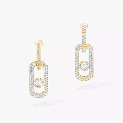 [Eternal jewelry]So Move XL Pave_-Set Diamond Pendant Earrings