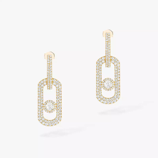 [Eternal jewelry]So Move XL Pave_-Set Diamond Pendant Earrings