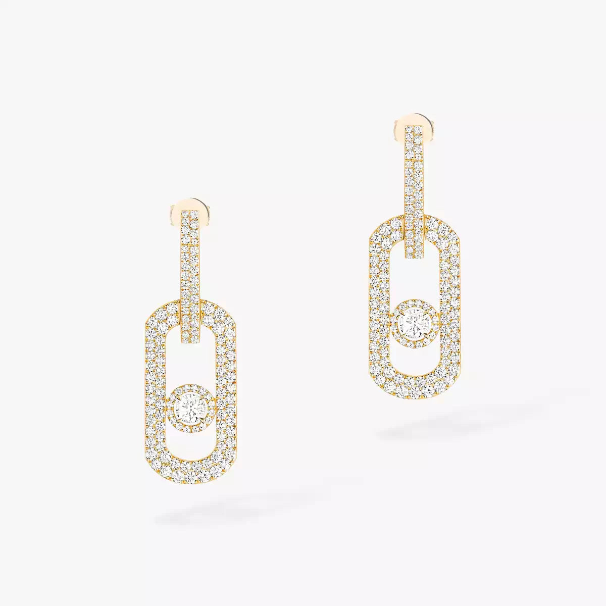 [Eternal jewelry]So Move XL Pave_-Set Diamond Pendant Earrings