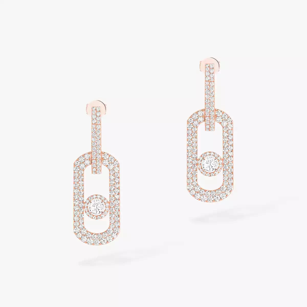 [Eternal jewelry]So Move XL Pave_-Set Diamond Pendant Earrings