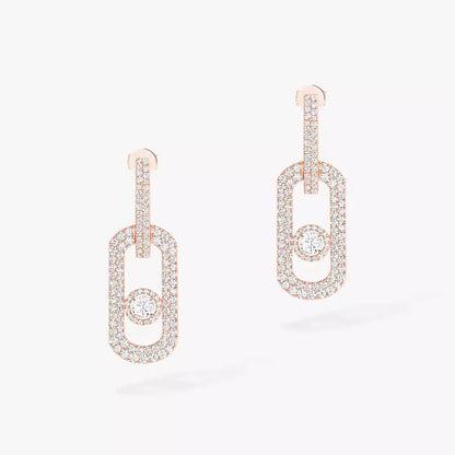 [Eternal jewelry]So Move XL Pave_-Set Diamond Pendant Earrings
