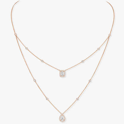 [Eternal jewelry]MY TWIN 2 ROW DIAMOND NECKLACE