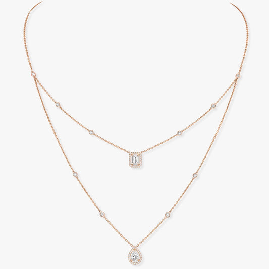 [Eternal jewelry]MY TWIN 2 ROW DIAMOND NECKLACE