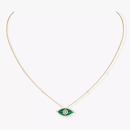 [Eternal jewelry]Lucky Eye Diamond Necklace in Rose Gold and Turquoise