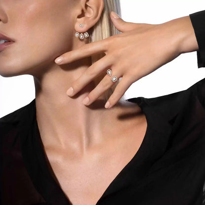 [Eternal jewelry] My Twin Trio  Diamond Earrings
