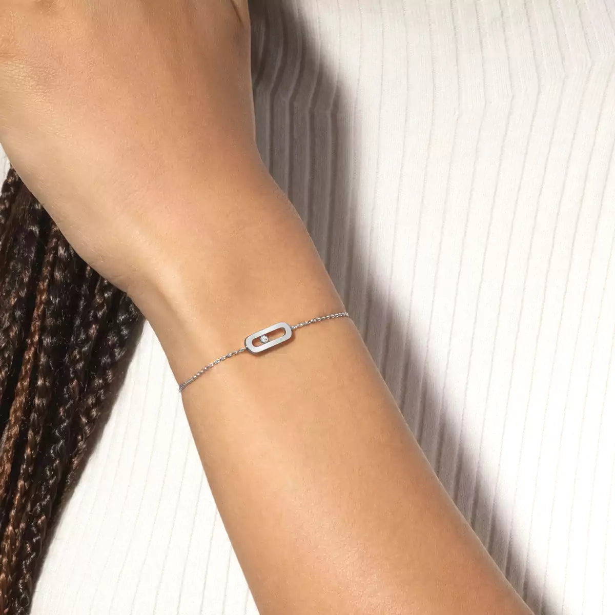 [Eternal jewelry]Move Uno Diamond Bracelet