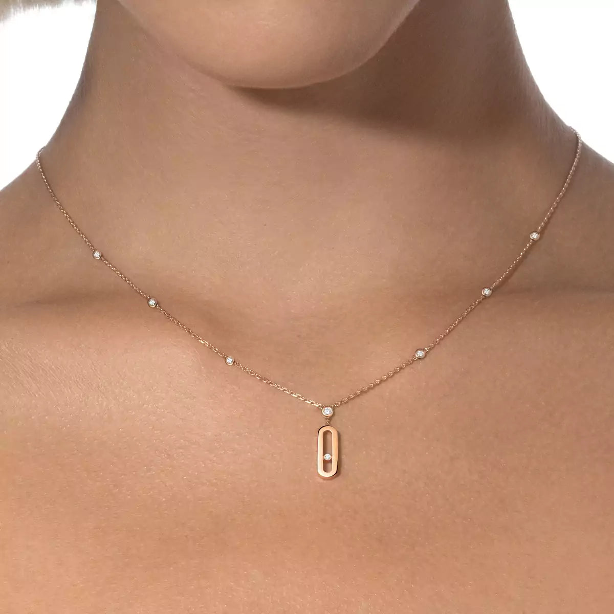 [Eternal jewelry] Move Uno Gold Diamond Long Necklace