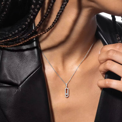[Eternal jewelry]Move Uno Diamond Necklace in Rose Gold