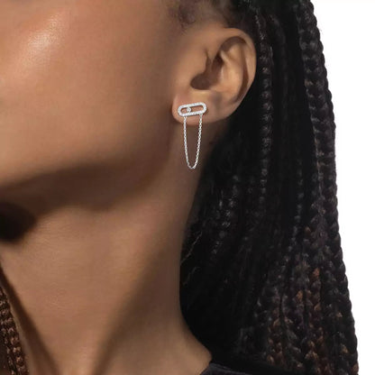 [Eternal jewelry]Move Uno Diamond Earrings