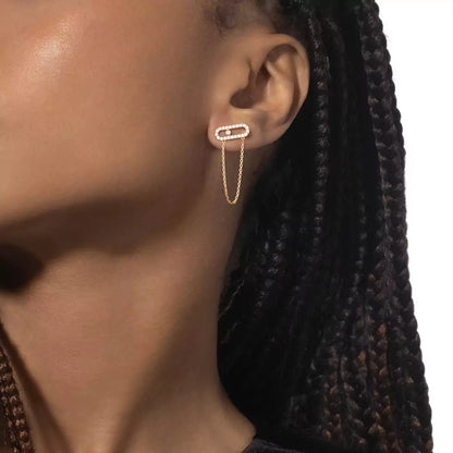 [Eternal jewelry]Move Uno Diamond Earrings