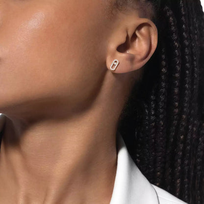 [Eternal jewelry]Move Uno Diamond Earrings