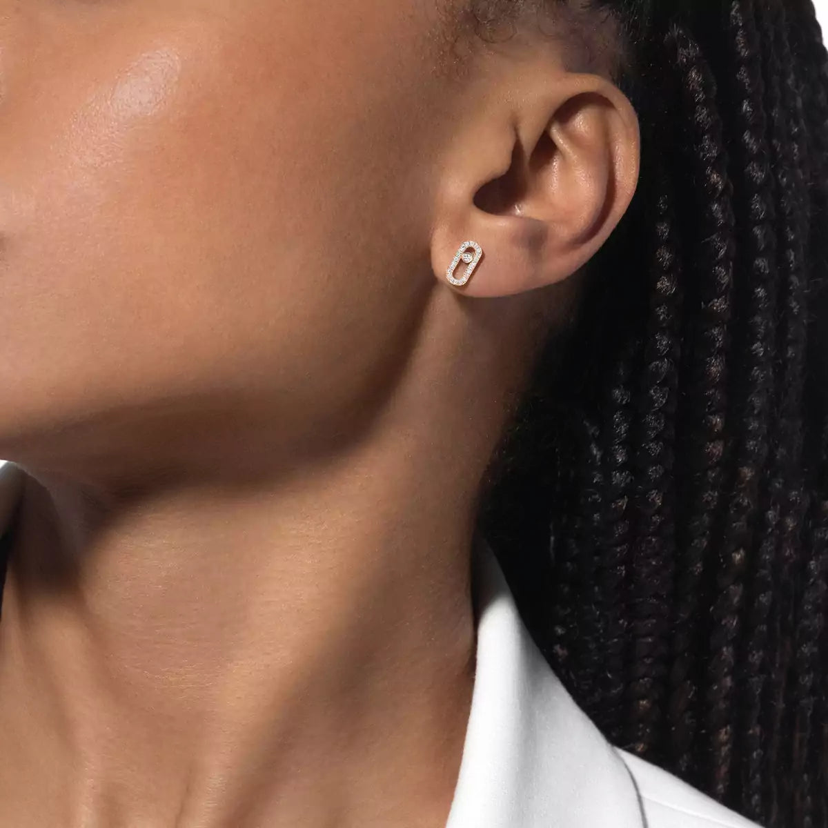 [Eternal jewelry]Move Uno Diamond Earrings
