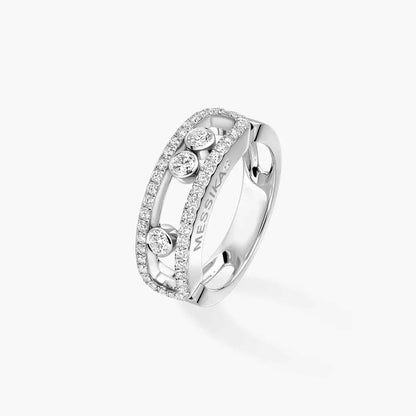 [Eternal jewelry] Move Gold Diamond Pave_ Ring
