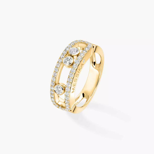 [Eternal jewelry] Move Gold Diamond Pave_ Ring