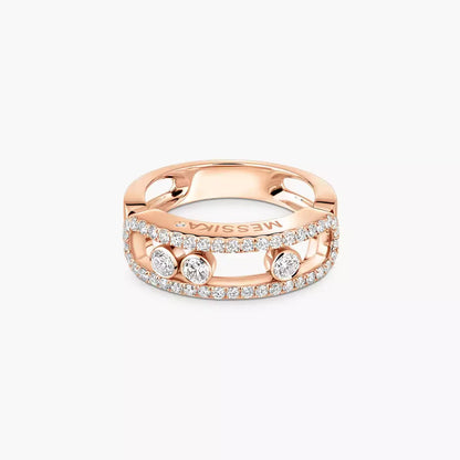 [Eternal jewelry] Move Gold Diamond Pave_ Ring